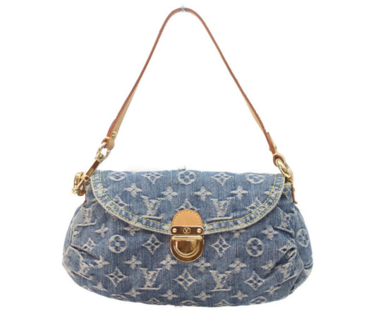 LOUIS VUITTON ルイヴィトン 06年 M95050 モノグラムデニム ミニプリーティ ショルダーバッグ