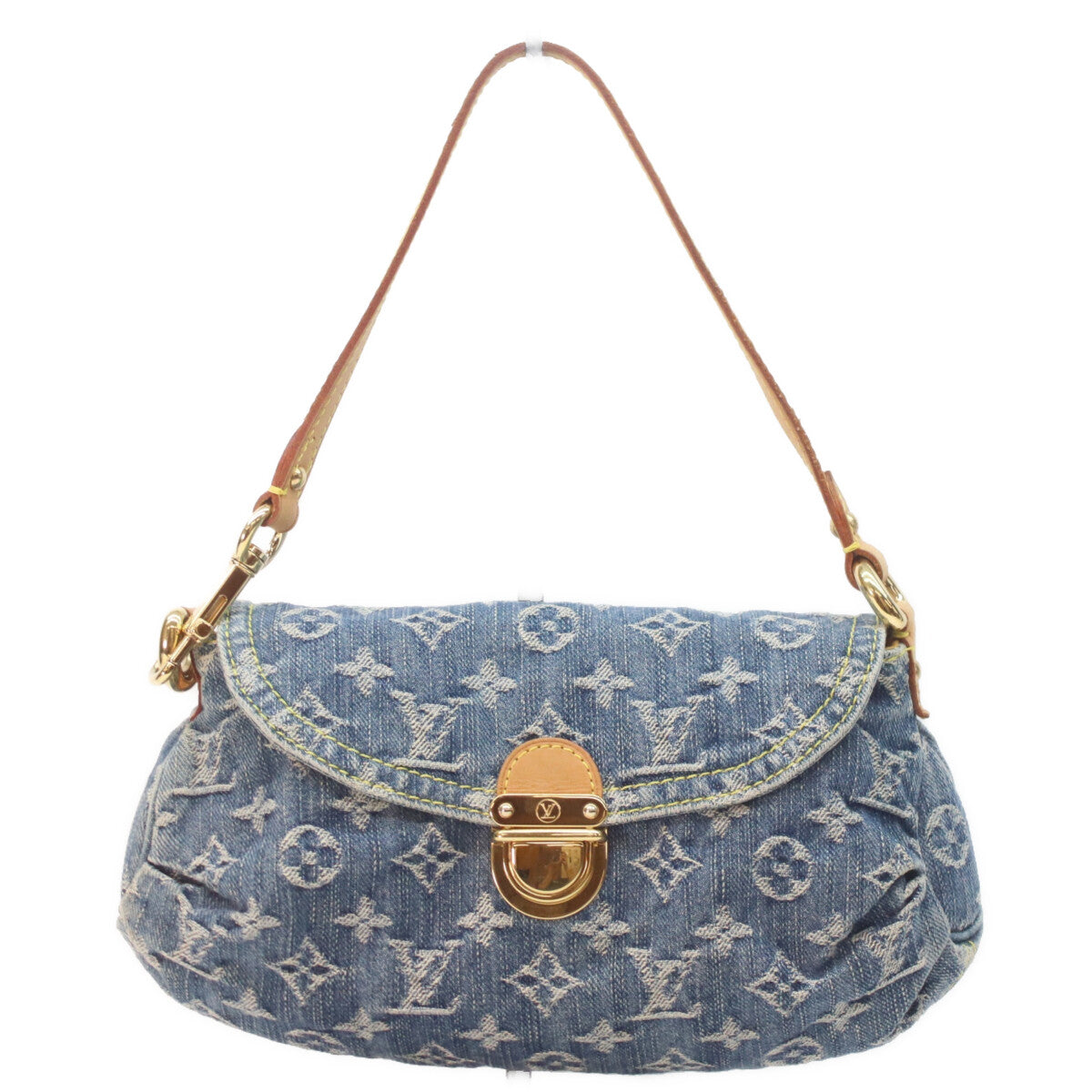 LOUIS VUITTON ルイヴィトン 06年 M95050 モノグラムデニム ミニプリーティ ショルダーバッグ
