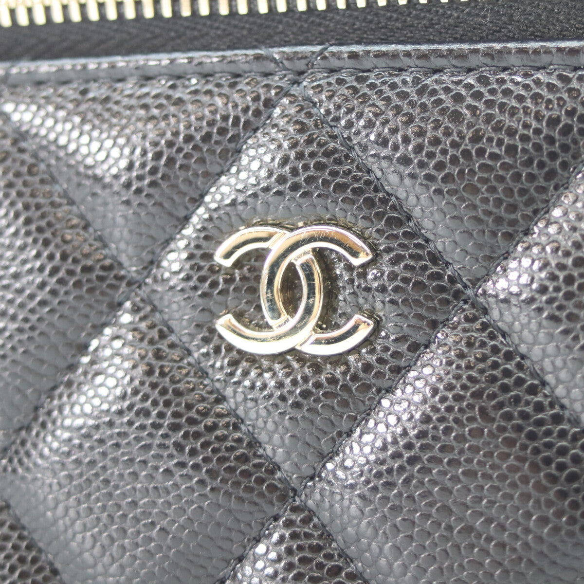 CHANEL シャネル AP1341 黒キャビア ゴールド金具 バニティ チェーンショルダーバッグ ショルダーバッグ