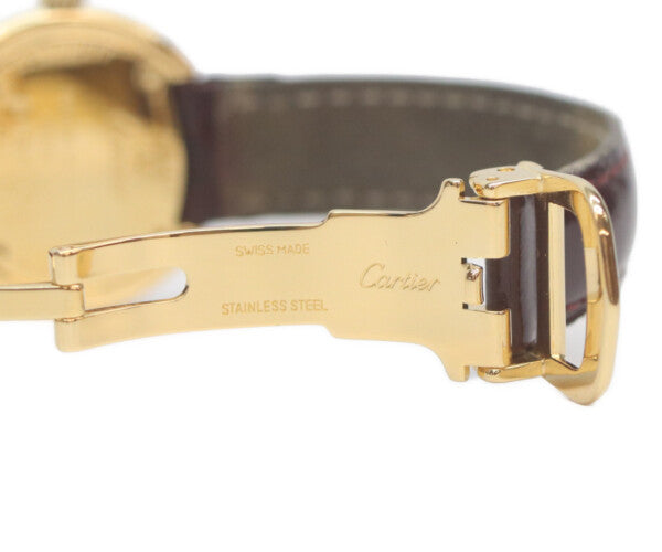 Cartier カルティエ W1010744 90s 925 マストトリニティヴェルメイユSM サイドトリニティ ホワイト文字盤 QZ 腕時計