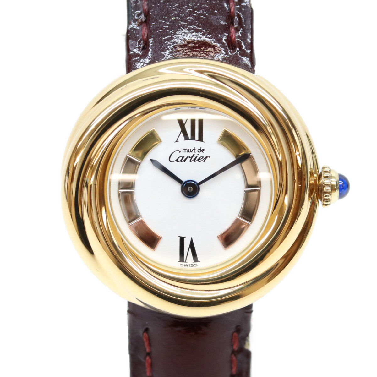 Cartier Cartier W1010744 90s 925 Must Trinity Vermeil SM Side Trinity White Dial QZ Watch