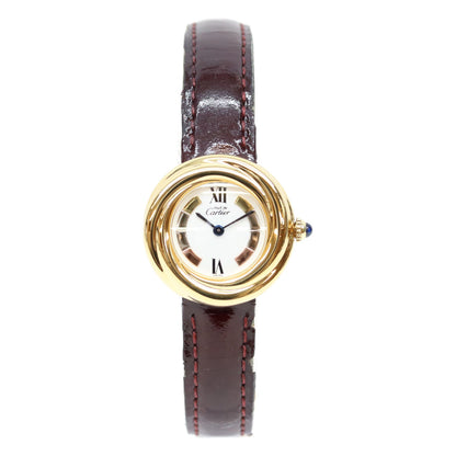 Cartier Cartier W1010744 90s 925 Must Trinity Vermeil SM Side Trinity White Dial QZ Watch