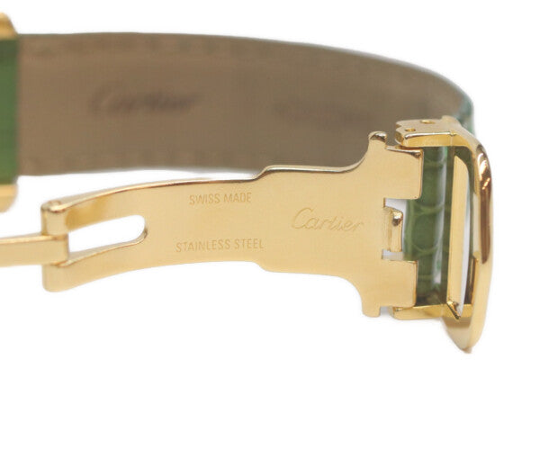 Cartier カルティエ 00s W1017354 925 マストタンクヴェルメイユSM後期 アイボリーローマ文字盤 QZ 革 腕時計