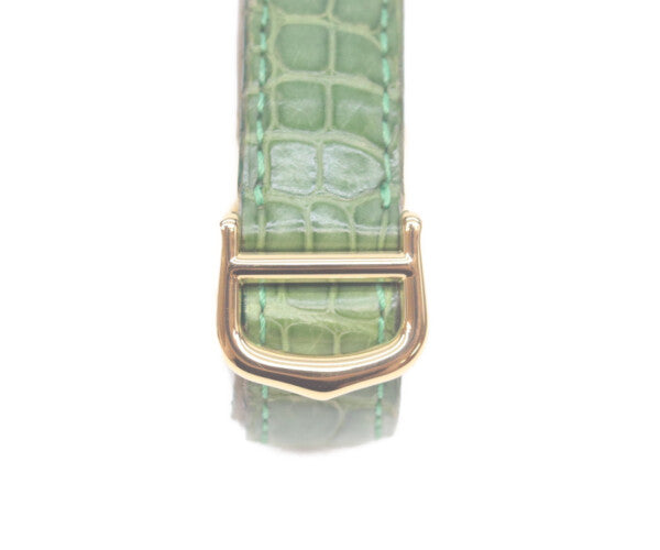 Cartier カルティエ 00s W1017354 925 マストタンクヴェルメイユSM後期 アイボリーローマ文字盤 QZ 革 腕時計