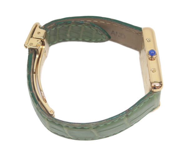 Cartier カルティエ 00s W1017354 925 マストタンクヴェルメイユSM後期 アイボリーローマ文字盤 QZ 革 腕時計
