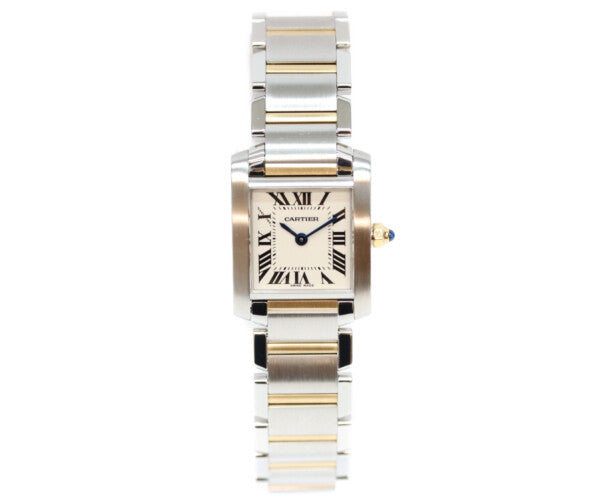 Cartier カルティエ W51007Q4 SS YG タンクフランセーズSM QZ 腕時計