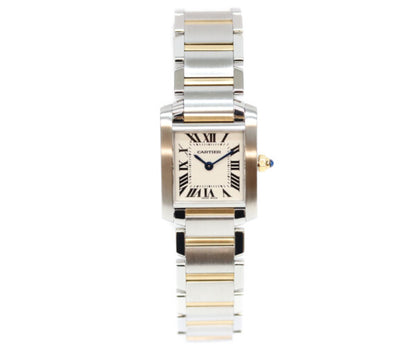 Cartier カルティエ W51007Q4 SS YG タンクフランセーズSM QZ 腕時計