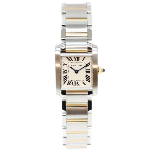 Cartier カルティエ W51007Q4 SS YG タンクフランセーズSM QZ 腕時計
