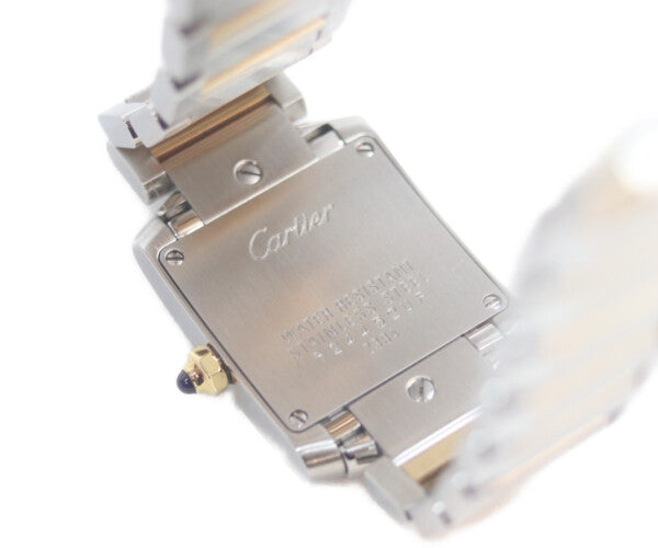Cartier カルティエ W51007Q4 SS YG タンクフランセーズSM QZ 腕時計