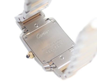 Cartier カルティエ W51007Q4 SS YG タンクフランセーズSM QZ 腕時計