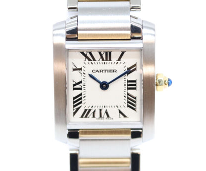 Cartier カルティエ W51007Q4 SS YG タンクフランセーズSM QZ 腕時計