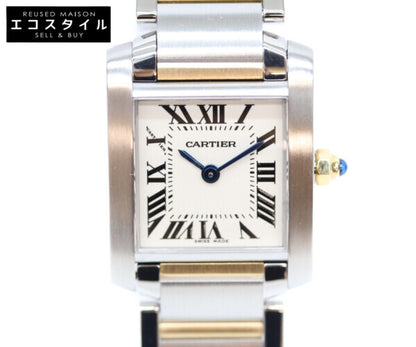Cartier カルティエ W51007Q4 SS YG タンクフランセーズSM QZ 腕時計