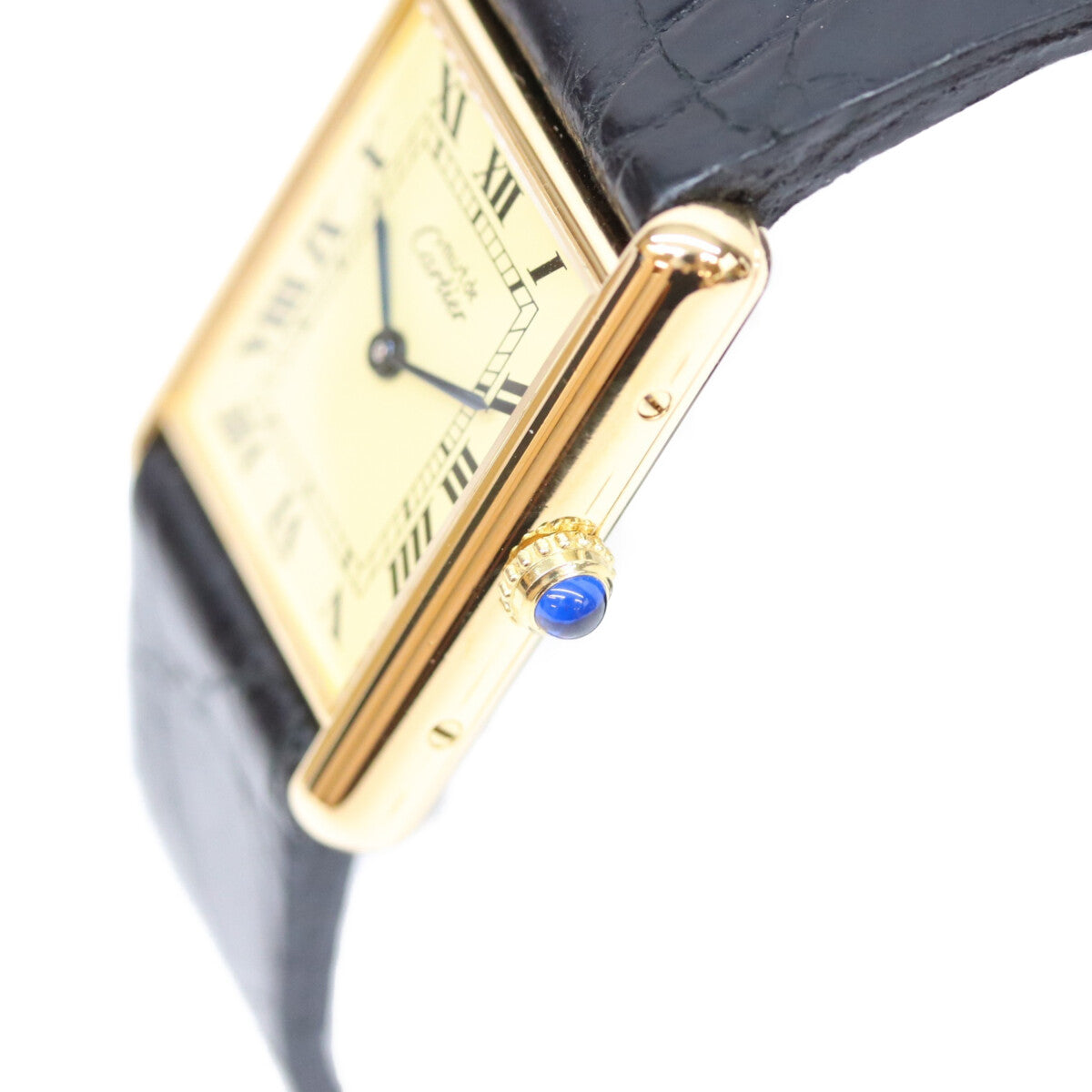 Cartier カルティエ 80-90s W1002753 925 マストタンクLM ヴェルメイユ アイボリー文字盤 QZ 革 腕時計