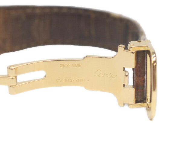 Cartier カルティエ 99-00s W1013654 925 マストタンクヴェルメイユSM後期 飛びローマアイボリー文字盤 QZ 革 腕時計