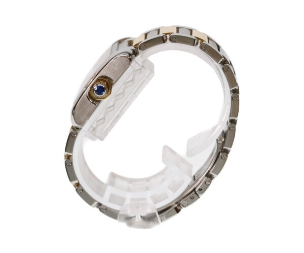 Cartier カルティエ 14年 W5310046 YG SS タンクアングレーズSM シルバーギョーシェ彫り文字盤 QZ 腕時計