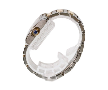 Cartier カルティエ 14年 W5310046 YG SS タンクアングレーズSM シルバーギョーシェ彫り文字盤 QZ 腕時計