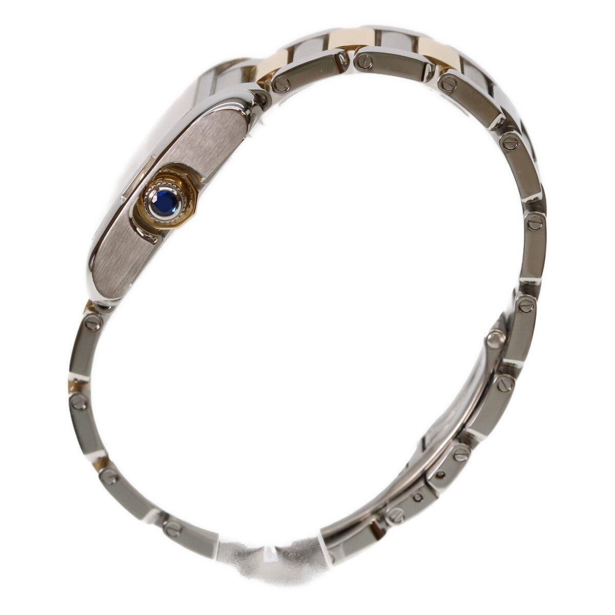 Cartier カルティエ 14年 W5310046 YG SS タンクアングレーズSM シルバーギョーシェ彫り文字盤 QZ 腕時計
