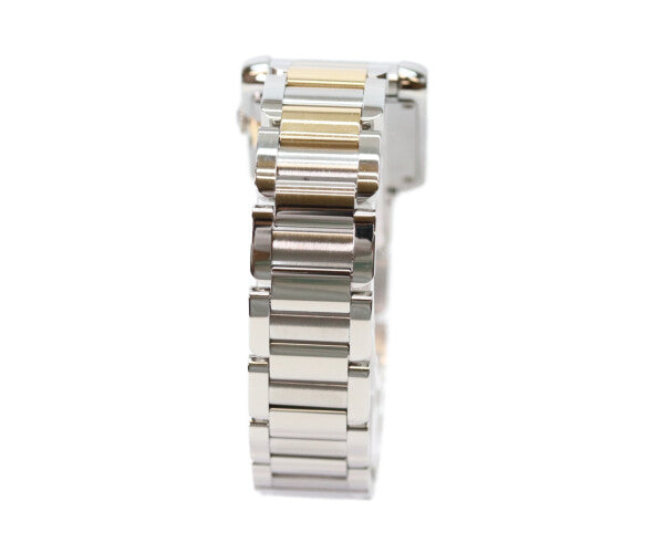 Cartier カルティエ 14年 W5310046 YG SS タンクアングレーズSM シルバーギョーシェ彫り文字盤 QZ 腕時計