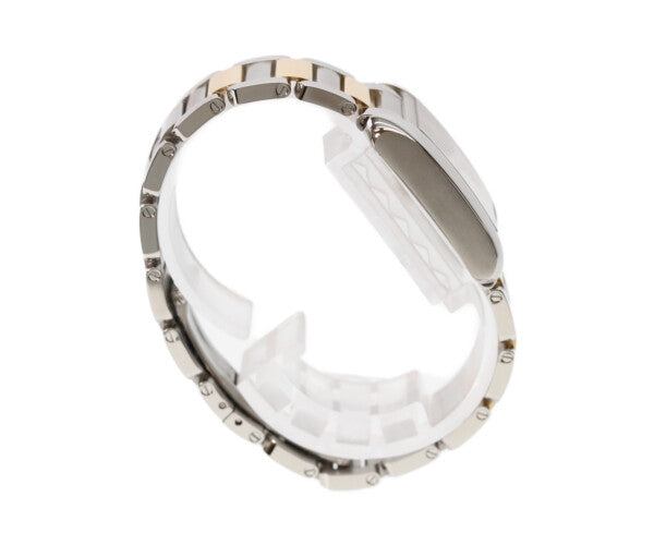 Cartier カルティエ 14年 W5310046 YG SS タンクアングレーズSM シルバーギョーシェ彫り文字盤 QZ 腕時計