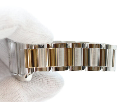 Cartier カルティエ 14年 W5310046 YG SS タンクアングレーズSM シルバーギョーシェ彫り文字盤 QZ 腕時計