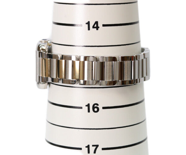 Cartier カルティエ 14年 W5310046 YG SS タンクアングレーズSM シルバーギョーシェ彫り文字盤 QZ 腕時計