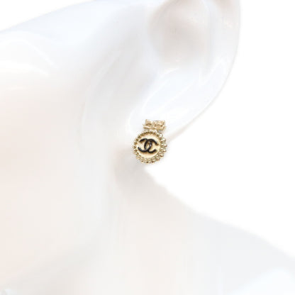 CHANEL シャネル B14C ゴールド ラウンドココマークリボン ピアス ピアス