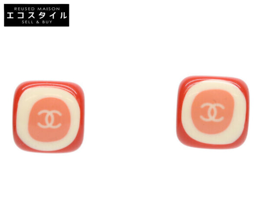 CHANEL シャネル 05P ピンク スクエア ストーンココマークピアス ピアス