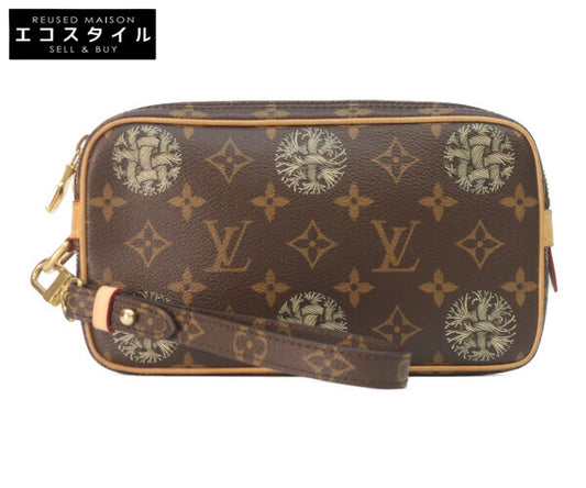 LOUIS VUITTON ルイヴィトン ×クリストファーネメス 15年 M61323 モノグラムポシェットヴォルカ セカンドバッグ クラッチバッグ