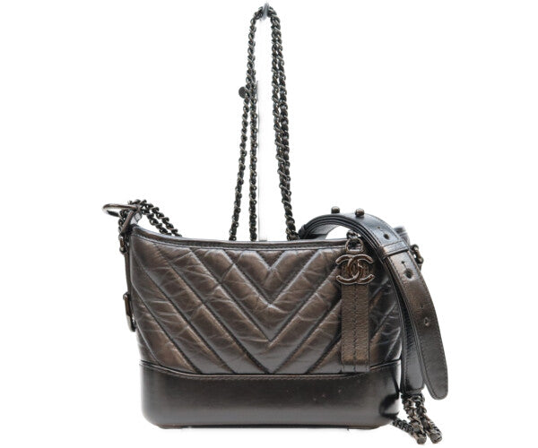 CHANEL シャネル 28番 A91810 ヴィンテージカーフ ソーブラック ガブリエルドゥホーボー ショルダーバッグ