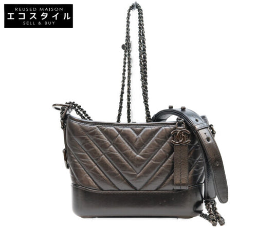 CHANEL シャネル 28番 A91810 ヴィンテージカーフ ソーブラック ガブリエルドゥホーボー ショルダーバッグ