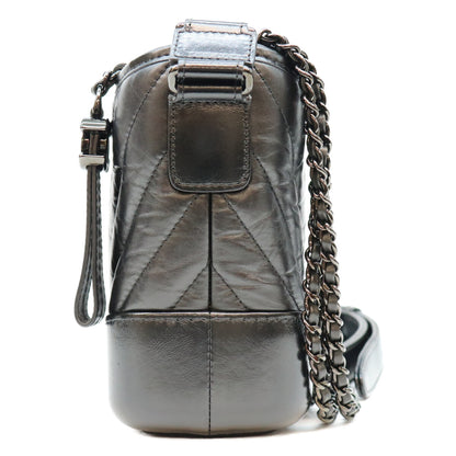 Chanel Series 28 A91810 Vintage Calfskin So Black Gabrielle de Hobo Shoulder Bag