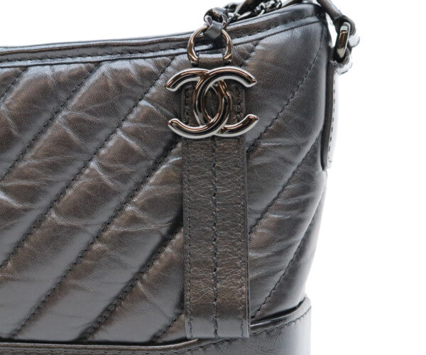 CHANEL シャネル 28番 A91810 ヴィンテージカーフ ソーブラック ガブリエルドゥホーボー ショルダーバッグ