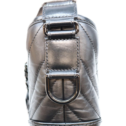 Chanel Series 28 A91810 Vintage Calfskin So Black Gabrielle de Hobo Shoulder Bag