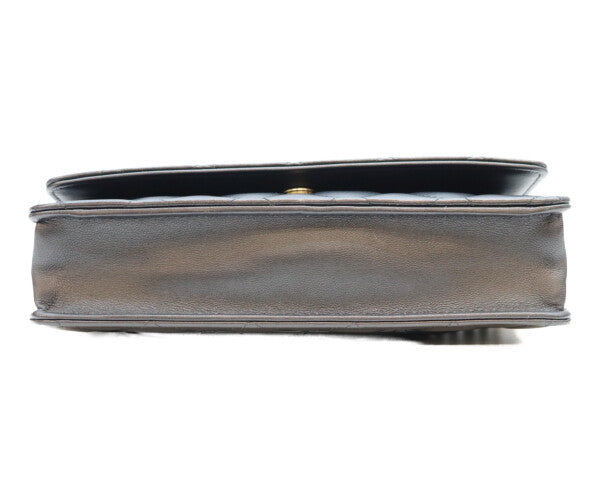 CHANEL シャネル A33814 ラム 黒 ゴールド金具 ココパール マトラッセ チェーンウォレット 財布 ショルダーバッグ
