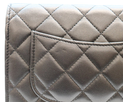 CHANEL シャネル A33814 ラム 黒 ゴールド金具 ココパール マトラッセ チェーンウォレット 財布 ショルダーバッグ