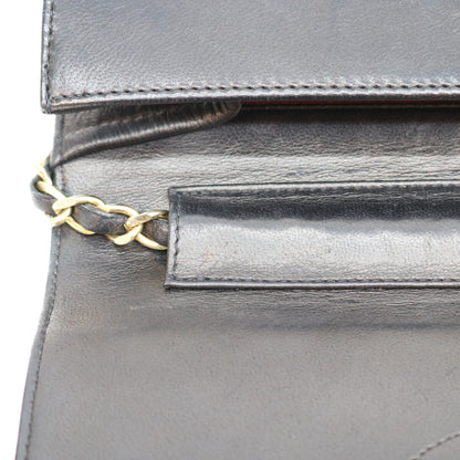 CHANEL シャネル 9番 黒 ラム ゴールド金具 フルフラップ ターンロック マトラッセ23 ショルダーバッグ