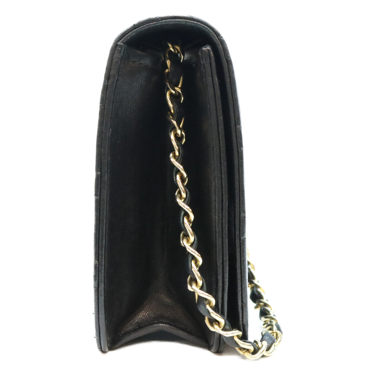 CHANEL シャネル 9番 黒 ラム ゴールド金具 フルフラップ ターンロック マトラッセ23 ショルダーバッグ