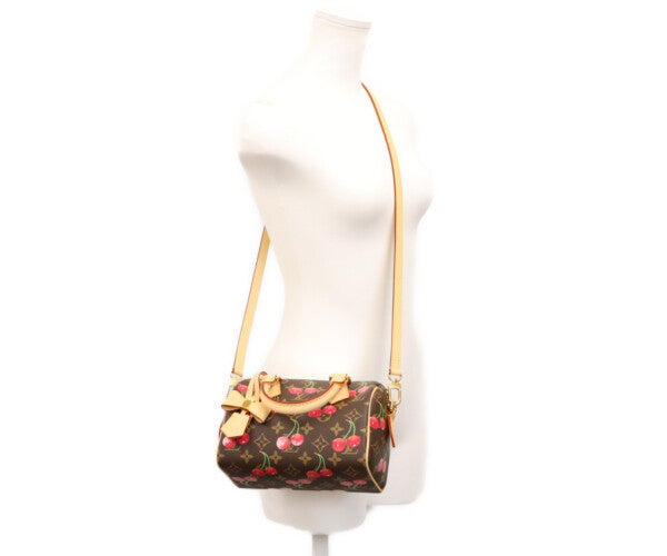 LOUIS VUITTON ルイヴィトン ×村上隆 M13094 モノグラムチェリー スピーディバンドリエール20 ショルダーバッグ