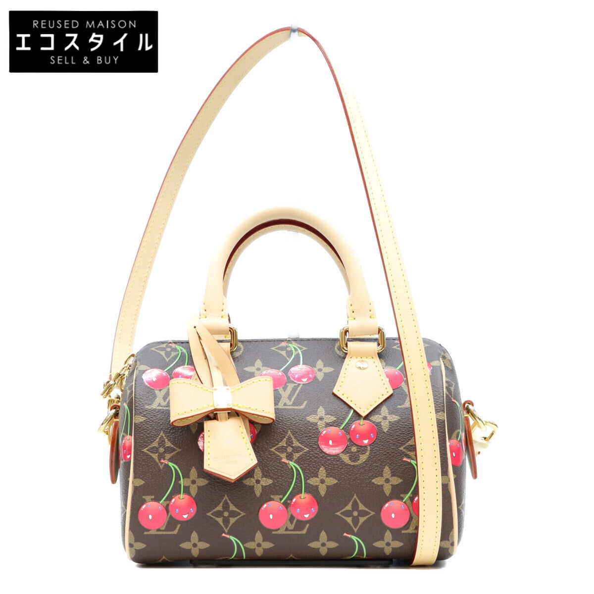 LOUIS VUITTON ルイヴィトン ×村上隆 M13094 モノグラムチェリー スピーディバンドリエール20 ショルダーバッグ