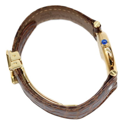 Cartier カルティエ 90s 925 マストヴァンドームヴェルメイユSM サイドトリニティ文字盤 QZ 革 腕時計