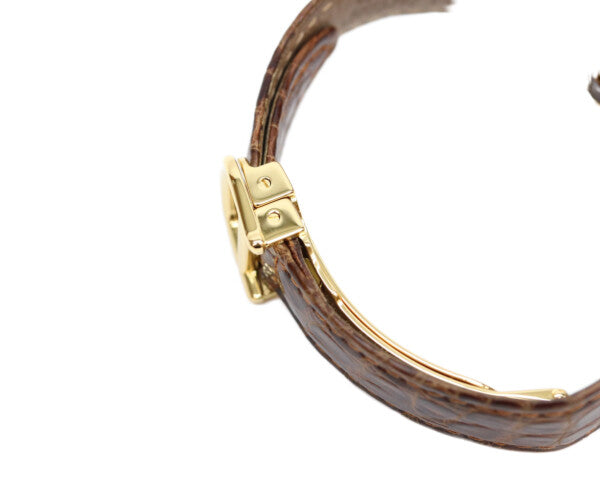 Cartier カルティエ 90s 925 マストヴァンドームヴェルメイユSM サイドトリニティ文字盤 QZ 革 腕時計