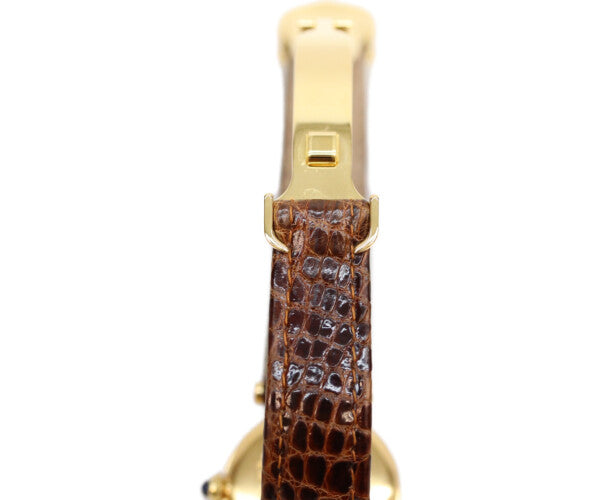 Cartier カルティエ 90s 925 マストヴァンドームヴェルメイユSM サイドトリニティ文字盤 QZ 革 腕時計