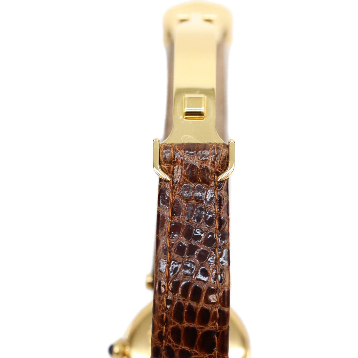 Cartier カルティエ 90s 925 マストヴァンドームヴェルメイユSM サイドトリニティ文字盤 QZ 革 腕時計