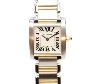 Cartier カルティエ W51007Q4 SS YG タンクフランセーズSM QZ 腕時計