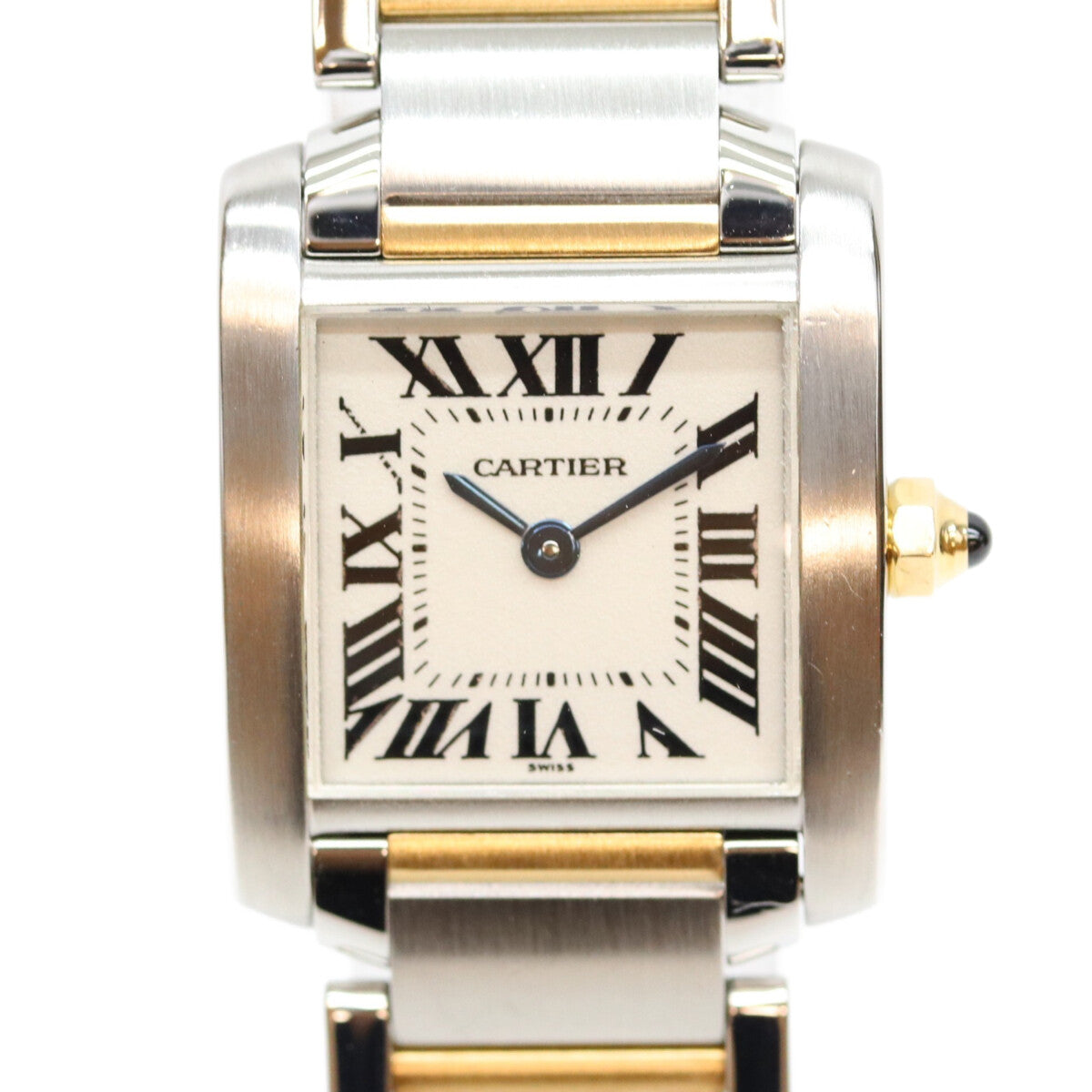 Cartier カルティエ W51007Q4 SS YG タンクフランセーズSM QZ 腕時計