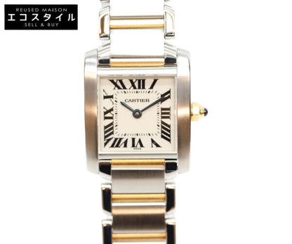 Cartier カルティエ W51007Q4 SS YG タンクフランセーズSM QZ 腕時計