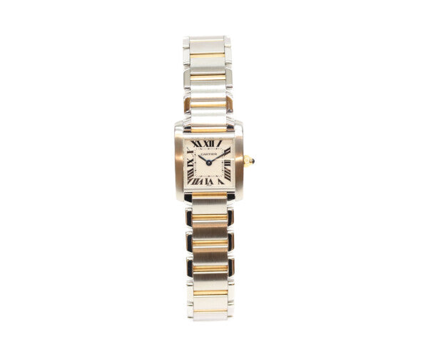 Cartier カルティエ W51007Q4 SS YG タンクフランセーズSM QZ 腕時計