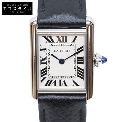 Cartier カルティエ 21年 WSTA0042 SS タンクマストSM シルバー文字盤 QZ 革 腕時計
