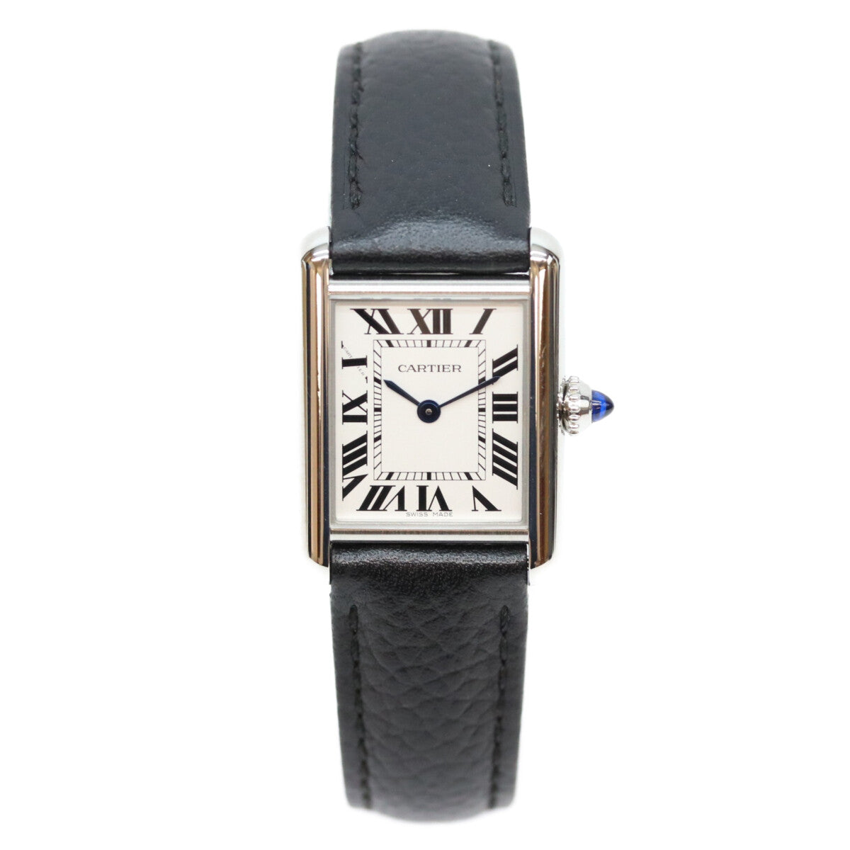 Cartier カルティエ 21年 WSTA0042 SS タンクマストSM シルバー文字盤 QZ 革 腕時計