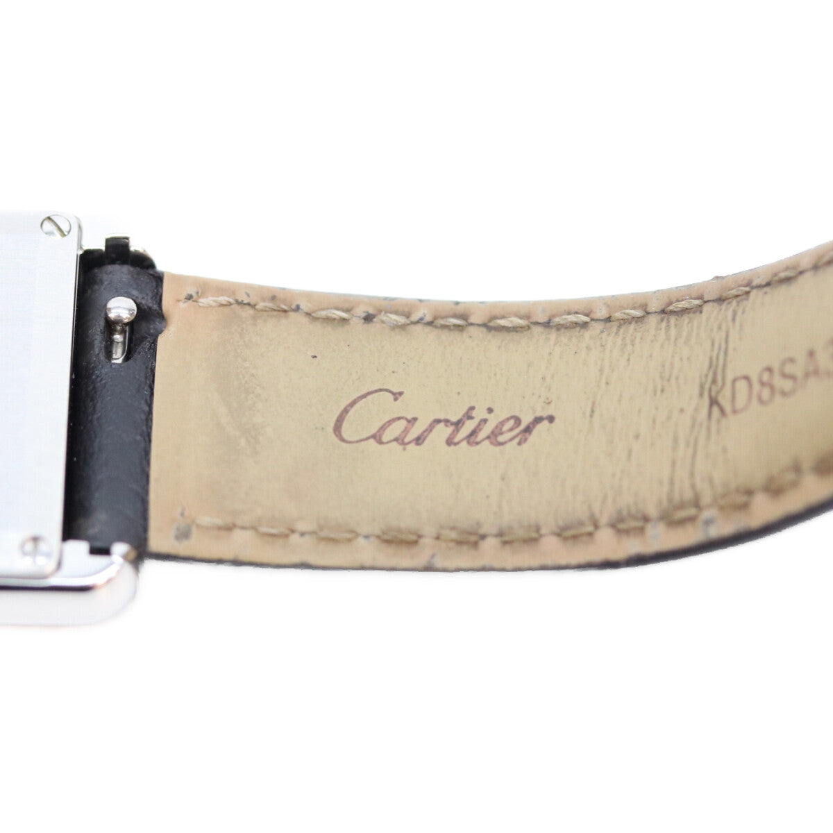 Cartier カルティエ 21年 WSTA0042 SS タンクマストSM シルバー文字盤 QZ 革 腕時計